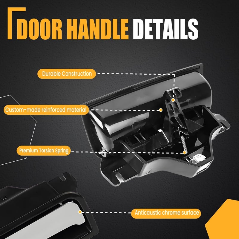 GSPSCN Center Console Latch Chrome | for 2014-2020 GMC Yukon Sierra 1500 2500 3500 Chevy Silverado Suburban Tahoe Armrest Lid Lock | Center Console Lock Handle OEM# 22792217, 22861304 - Image 5